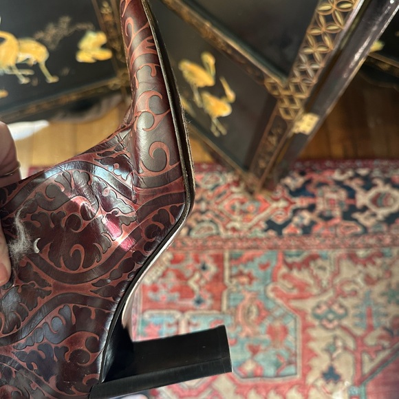 Vintage DKNY Brown Patterned Knee-High Boots - Picture 10 of 11